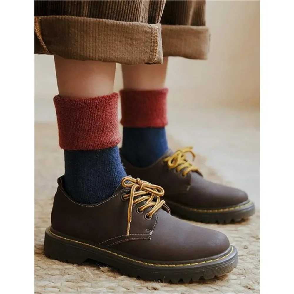 5 Pairs Wool Thermal Boot Crew Socks